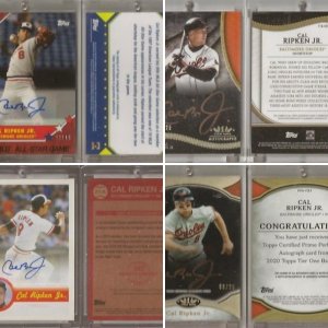 2015 - 2021 Cal Ripken Autographed Baseball Cards