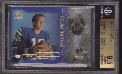 PEYTON MANNING 1998 UD SP AUTHENTIC RC /1998 BGS 9.5