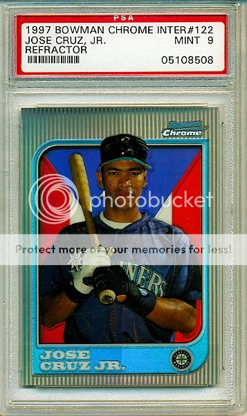 JoseCruzJr1997BowmanChromeInternationalRefractor122PSA905108508Front.jpg