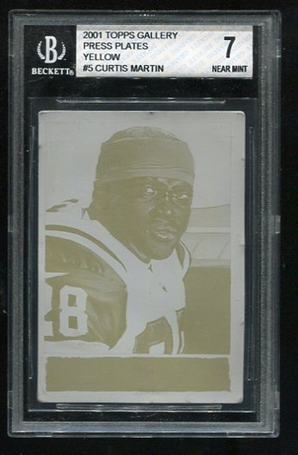 2001 Curtis Martin Topps Gallery yellow printing plate.jpg