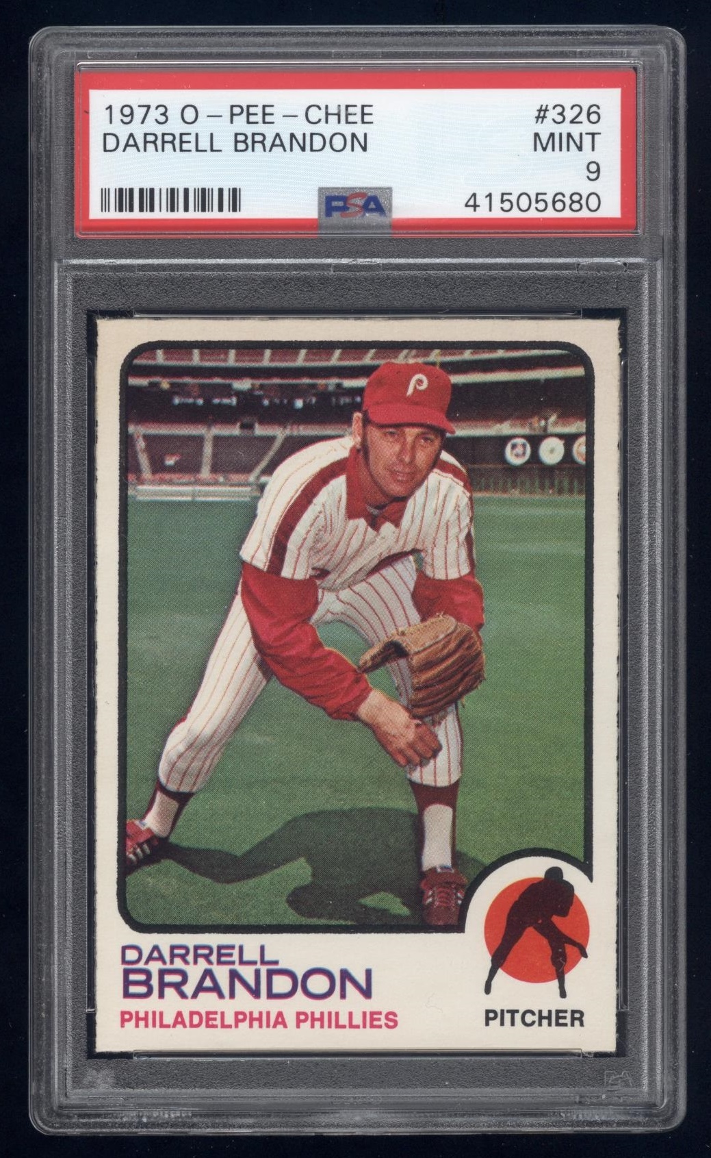 10 - 1973 OPC Darrell Brandon PSA 9 front.jpg