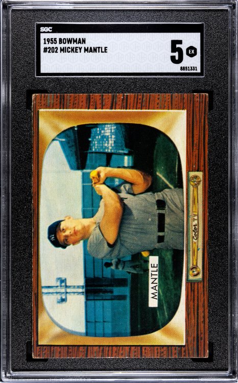 1955 Bowman Mickey Mantle SGC 5 Front.jpg