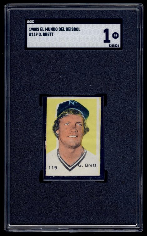 1980s El Mundo del Beisbol 119 George Brett SGC 1 pic 1.jpg