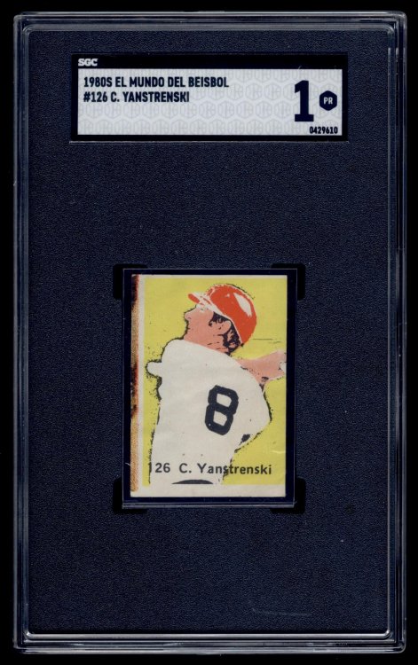 1980s El Mundo del Beisbol 126 Carl Yastrzemski SGC 1 pic 1.jpg