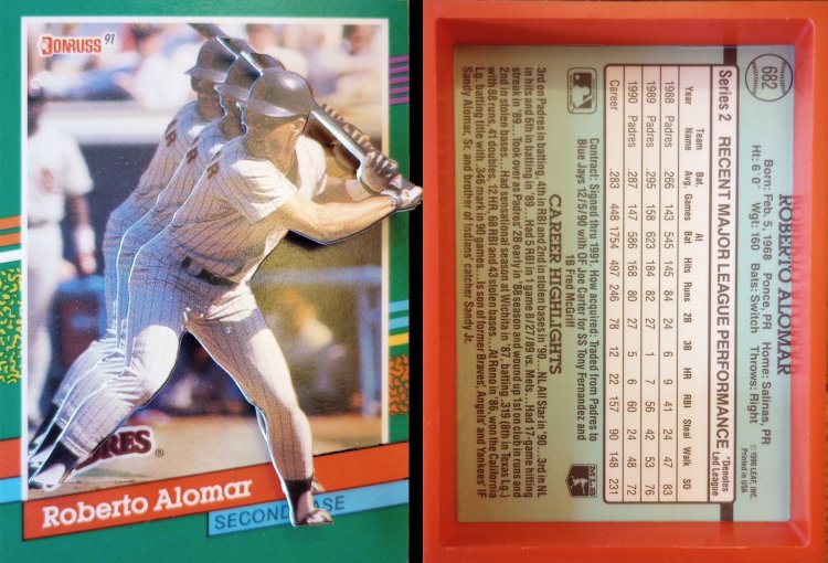 1992 Dad's Kid Tri Cards #NNO 1991 Donruss Factory Color Pattern.jpg