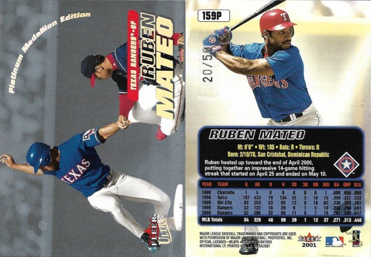 2001 Fleer Ultra Platinum Medallion #159P SN 50 Cameo.jpg