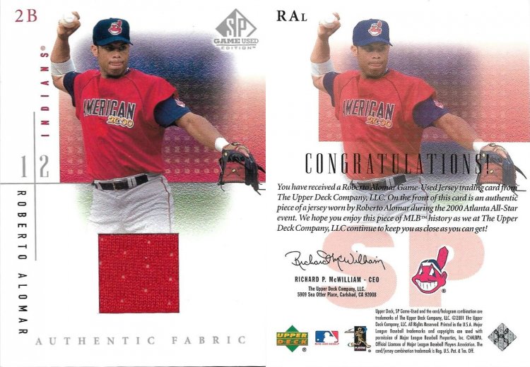 2001 Upper Deck SP Game Used Edition Authentic Fabric #RAL.jpg