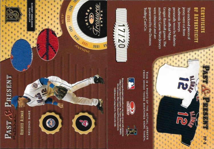 2003 Donruss Timeless Treasures Past And Present Patches #PP-9 SN 20.jpg