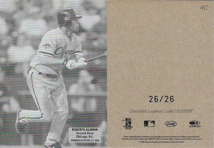 2004 Leaf Exhibits 1926 Block Legend Donruss Playoff #40 SN 26.jpg
