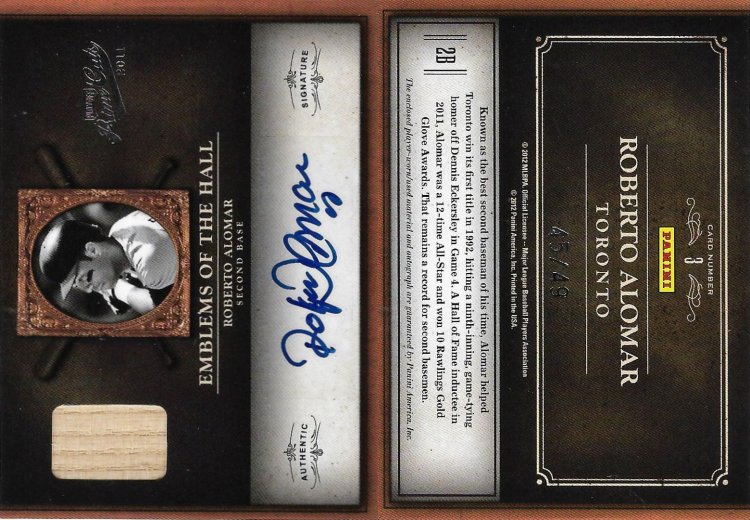 2011 Playoff Prime Cuts Emblems Of The Hall Material Autograph SN 49.jpg