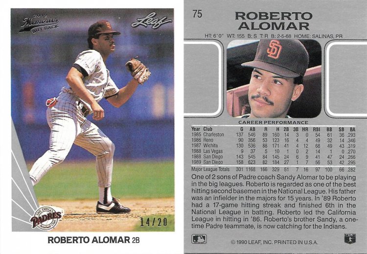 2012 Leaf Memories 1990 Buyback Silver #75 SN 20.jpg