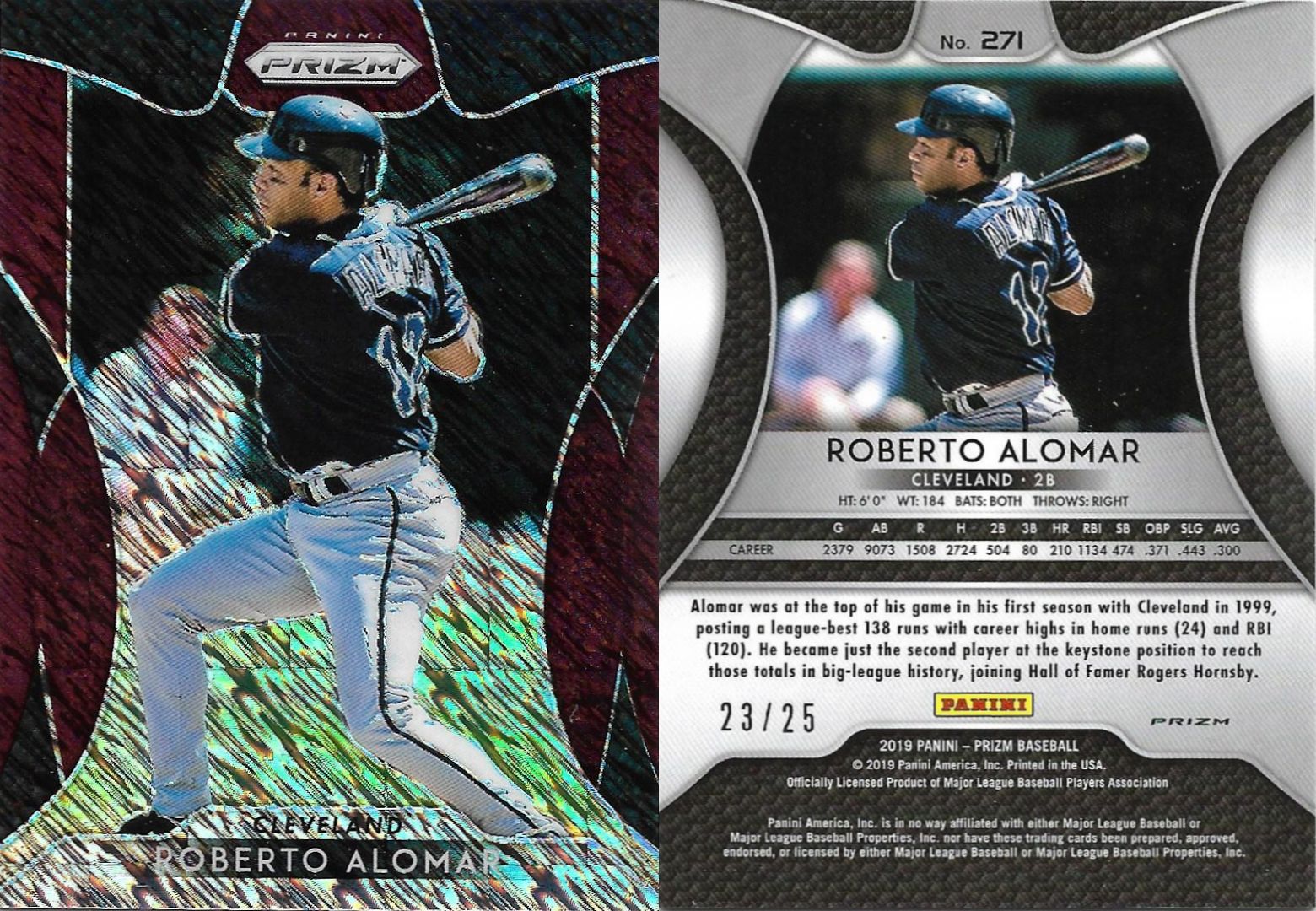 2019 Panini Prizm Burgundy Shimmer #271 SN 25.jpg