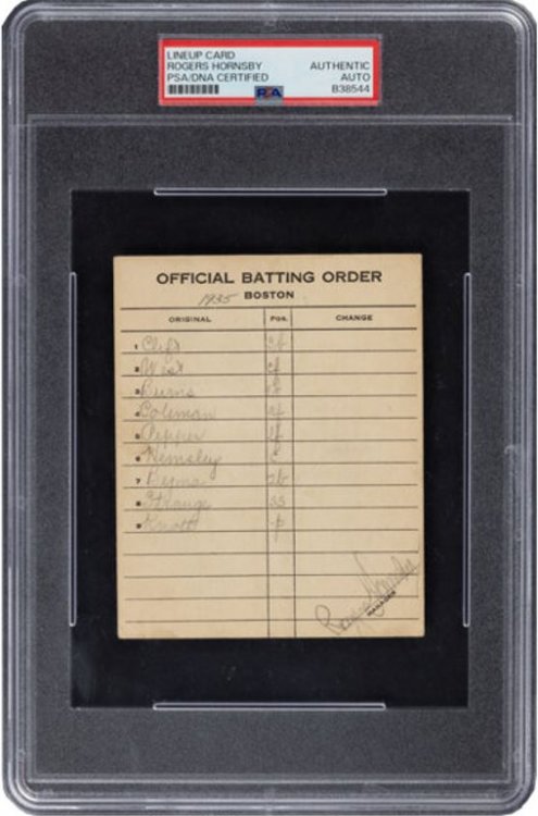 Hornsby, Rogers - 1935 lineup card front.JPG