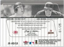 2005 Fleer Classic Clippings Jersey Rack Double Silver (Adam Dunn, Lance Berkman) #JR-AD,LB, 0...jpg