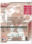 2001 Donruss Signature Series Rookie Signature Proof #138, 02 OF 25 BACK.jpg