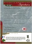 2005 Ultimate Collection Signatures #US-AD, 11 of 35 BACK.jpg