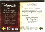 2007 Upper Deck Artifacts Autofacts #AF-AD BACK.jpg