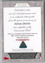 2007 Topps Sterling Letter Patch “T”, 1 of 1 (122835) BACK.jpg