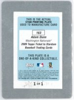 2009 Topps Ticket to Stardom Cyan Printing Plate #163, 1 of 1 BACK.jpg