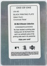 2006 Upper Deck Ultimate Collection Black Printing Plate #UN-AD, 1 of 1 BACK.jpg