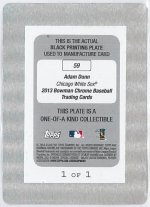 2013 Bowman Chrome Black Printing Plate #59, 1 of 1 BACK.jpg