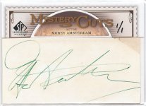 2009 SP Legendary Cuts Mystery Cuts Morey Amsterdam #LC-MC, 1 of 1 FRONT.jpg