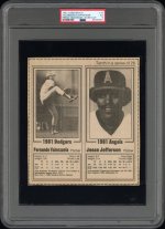 1981 Long Beach Press-Telegram Fernando Valenzuela Jesse Jefferson PSA 5 pic 1.jpg