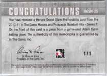 2010-11 In The Game Heroes and Prospects Baseball Hits Series 1 Heroes Grand Slam Memorabilia ...jpg