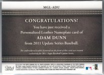 2011 Topps Update Personalized Leather Nameplate #MGL-ADU, 44 of 99 BACK.jpg