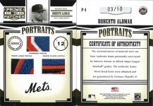 2005 Donruss Prime Patches Portraits Triple Materials Number Logo Nameplate Patch #P-4 SN 10.jpg