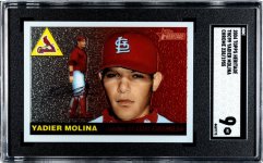 2004 Topps Heritage Chrome Yadier Molina SGC 9 Front.jpg