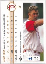1999 Just Minors Black Adam Dunn #174, 44 of 50 BACK.jpg