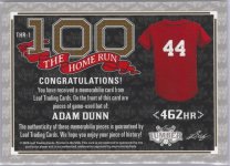 2024 Leaf Lumber The Home Run Adam Dunn #THR-1, 1 of 1 BACK.jpg