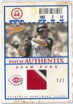 2005 Fleer Authentix Patch Authentix Red #PA-AD, 1 of 1 FRONT.jpg