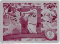 2011 Topps Series 1 Magenta Printing Plate (Pujols, Dunn, Votto) #318, 1 of 1 FRONT.jpg