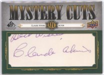 2008 SP Legendary Cuts Mystery Cuts Claude Atkins #LC-MC, 1 of 1 FRONT.jpg 2008 SP Legendary Cuts Mystery Cuts Claude Atkins #LC-MC, 1 of 1 FRONT.jpg