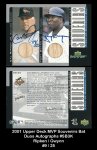 2001 Upper Deck MVP Souvenirs Bat Duos Autographs #SB3K.jpg