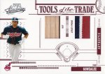 Juan Gonzalez 2005 Absolute Memorabilia Tools of the Trade Swatch Double Prime Red Indians #d 01.jpg