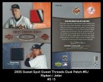2005 Sweet Spot Sweet Threads Dual Patch #RJ.jpg