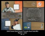 2005 Sweet Spot Sweet Threads Dual Gold #RJ.jpg