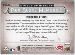 2008 Upper Deck A Piece of History Box Score Memories Jersey Button #BSM-14, 2 of 5 BACK.jpg