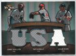 2009 Topps Triple Threads Relic Combos Platinum (Rollins, Oswalt, Dunn WBC USA) #TTRC-42, 1 of...jpg