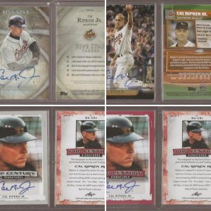 2007 - 2014 Cal Ripken Autographed Baseball Cards