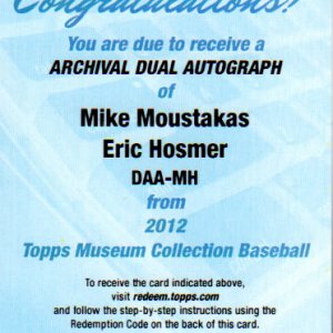 2012 Topps Museum collection Eric Hosmer Mike Moustakas Dual Auto /15