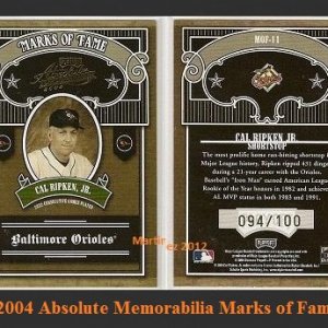 2004 Absolute Memorabilia Marks of Fame MOF-11.jpg