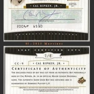 2004 Leaf Certified Cuts Auto Green CC-09Bat.jpg