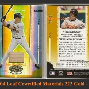2004 Leaf Certified Materials 223Gold-Bat.jpg