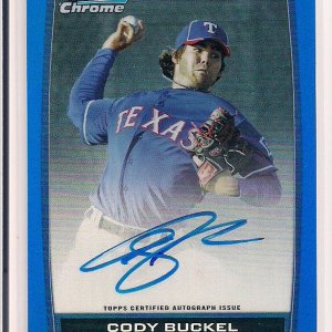 2012 BC Cody Buckel Blue Refractor Auto BCA-CBU 003/150
