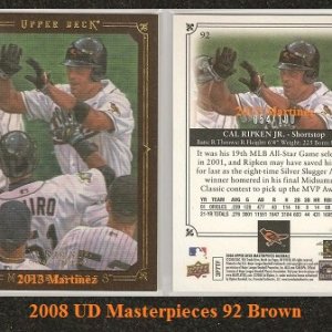 2008 UD Masterpieces 92Brown.jpg