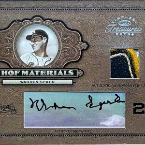 Warren Spahn 2004 Timeless Treasures Patch auto 9/10